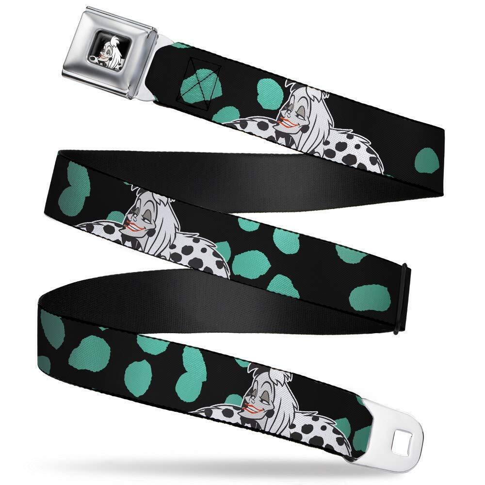 8720 Standard Seatbelt Belt 101 Dalmatians Cruella, 1.5" Wide-Fits Pant